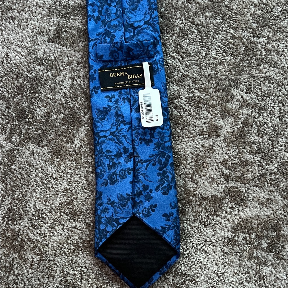Burma Bibas Blue Floral Men's Tie